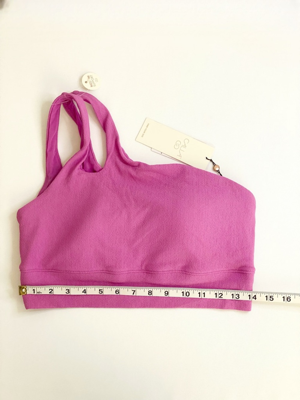 Calia Asymmetrical Bikini Top NWT Large Pink One Shoulder Swim Athleisure - Picture 7 of 7